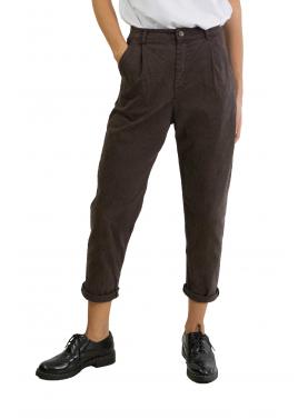 Chino con pence in cotone con elastico dietro in cotone pesante 
